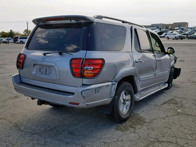 5TDBT48AX2S105133 - 2002 TOYOTA SEQUOIA LI SILVER photo 4