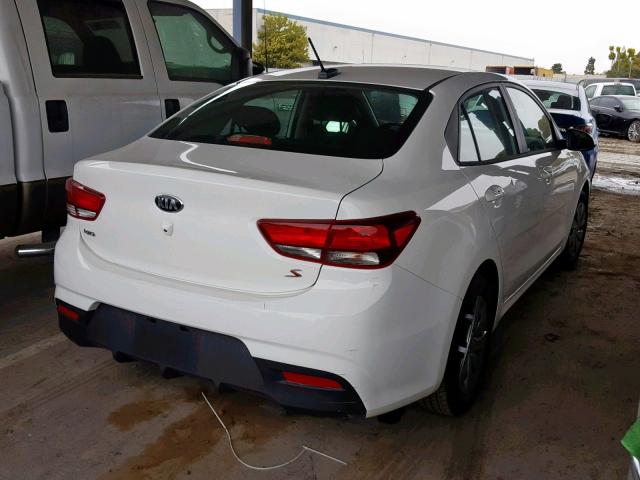 3KPA24AB5KE159841 - 2019 KIA RIO S WHITE photo 4