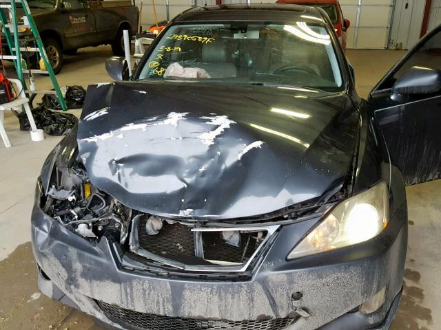 JTHCK262175009538 - 2007 LEXUS IS 250 BLACK photo 7