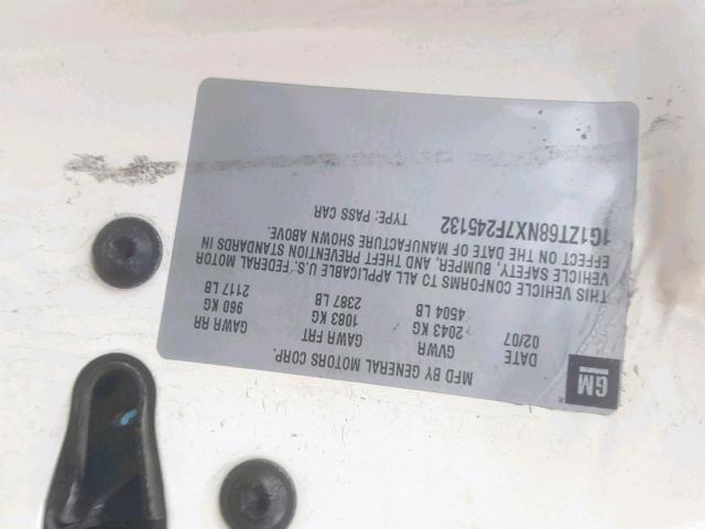 1G1ZT68NX7F245132 - 2007 CHEVROLET MALIBU MAX WHITE photo 10