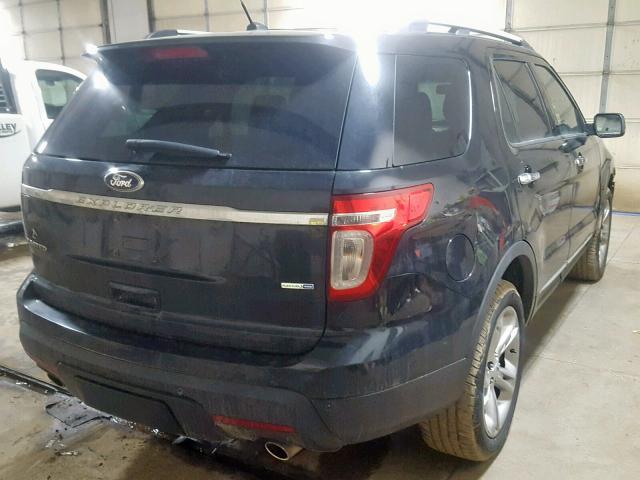 1FM5K8F84DGA03889 - 2013 FORD EXPLORER L BLACK photo 4