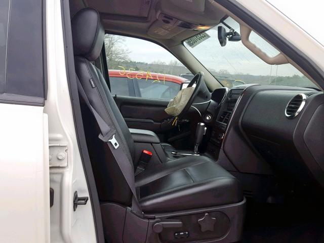 1FMEU65E37UA85030 - 2007 FORD EXPLORER L WHITE photo 5