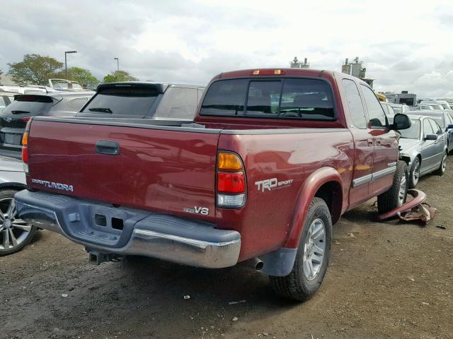 5TBRT34103S439714 - 2003 TOYOTA TUNDRA ACC BURGUNDY photo 4