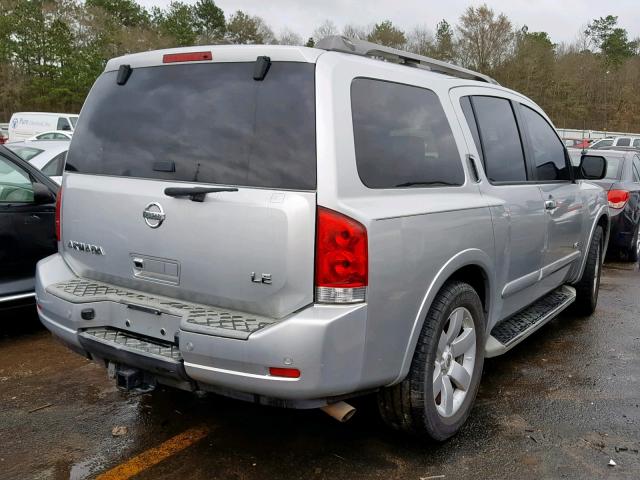 5N1BA08D18N608598 - 2008 NISSAN ARMADA SE SILVER photo 4