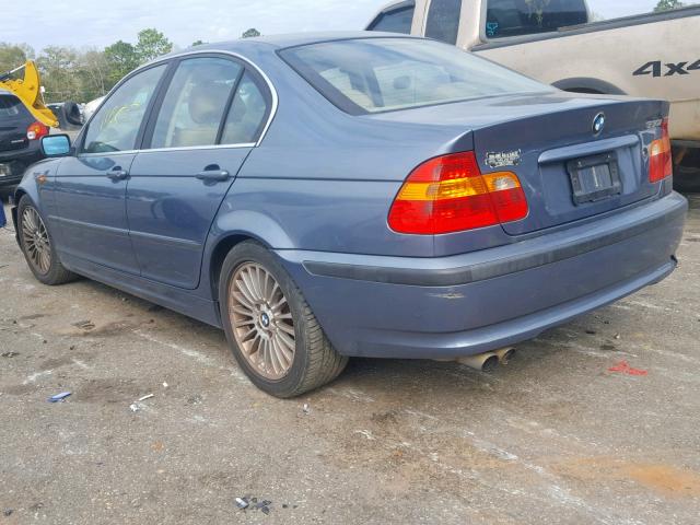 WBAEV53412KM22060 - 2002 BMW 330 I BLUE photo 3