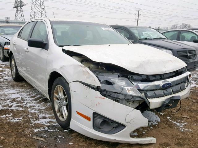 3FAHP0GA6AR376240 - 2010 FORD FUSION S WHITE photo 1