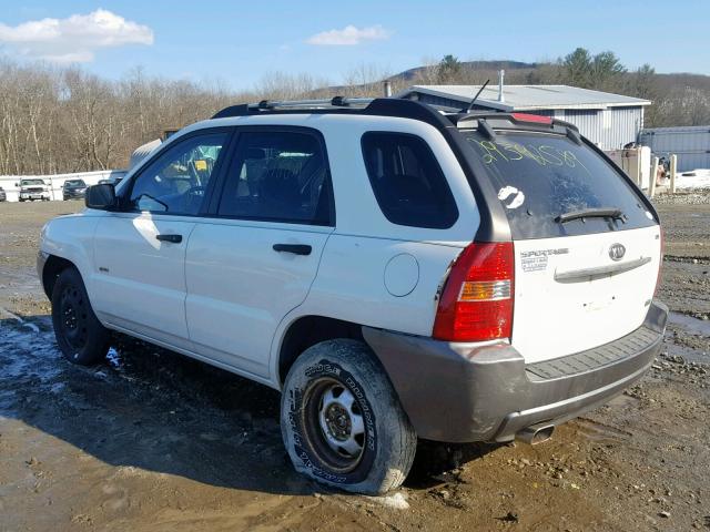 KNDJE723X77431629 - 2007 KIA SPORTAGE E WHITE photo 3