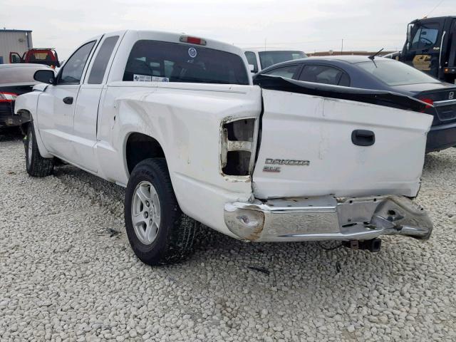 1D7HE42K86S663975 - 2006 DODGE DAKOTA SLT WHITE photo 3