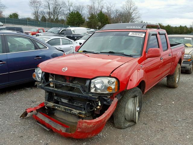 1N6ED29Y22C330865 - 2002 NISSAN FRONTIER C RED photo 2