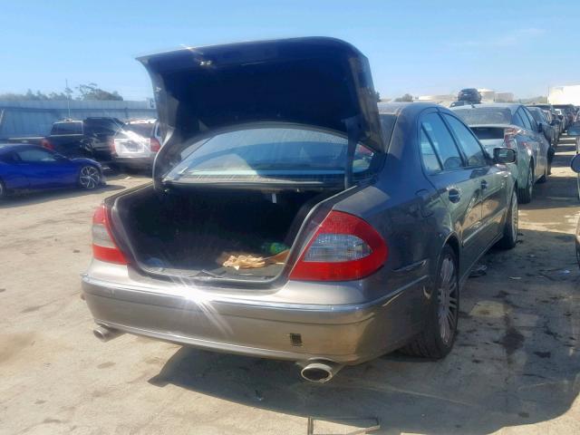 WDBUF56X08B251276 - 2008 MERCEDES-BENZ E 350 GRAY photo 4