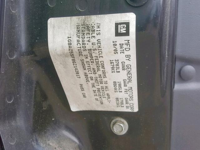 1G8AZ55F86Z142017 - 2006 SATURN ION LEVEL MAROON photo 10