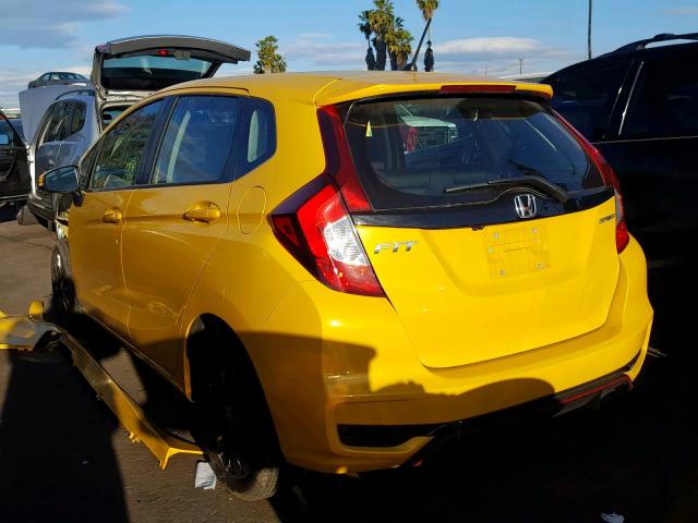 3HGGK5H69JM732951 - 2018 HONDA FIT SPORT YELLOW photo 3