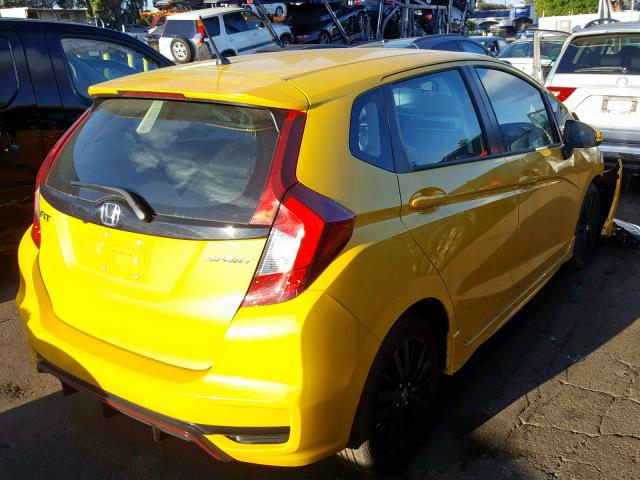 3HGGK5H69JM732951 - 2018 HONDA FIT SPORT YELLOW photo 4