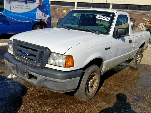 1FTYR10D24PB01961 - 2004 FORD RANGER WHITE photo 2