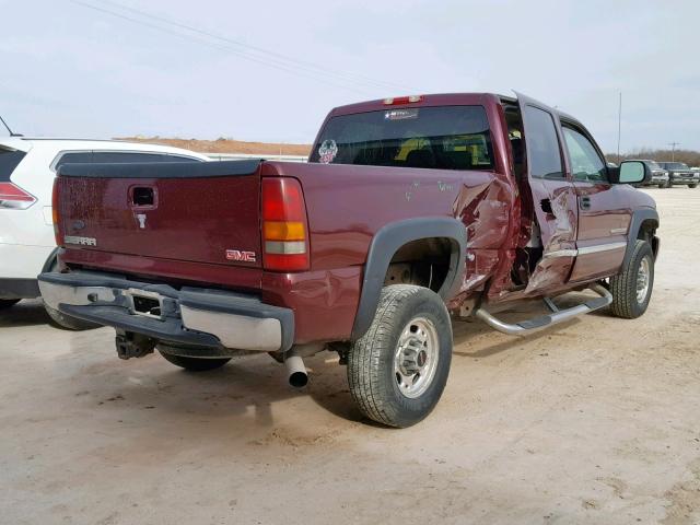 1GTHC23193F250185 - 2003 GMC SIERRA C25 MAROON photo 4