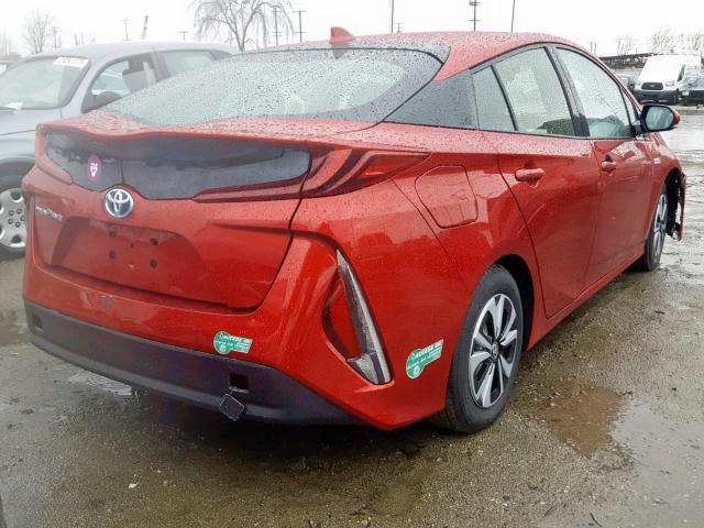 JTDKARFP7H3027592 - 2017 TOYOTA PRIUS PRIM 红色 照片 4