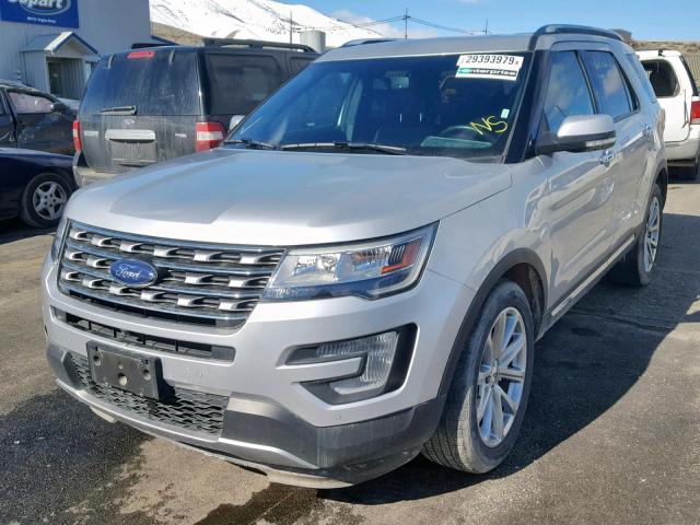 1FM5K8F89HGC23826 - 2017 FORD EXPLORER L SILVER photo 2