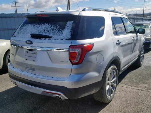 1FM5K8F89HGC23826 - 2017 FORD EXPLORER L SILVER photo 4