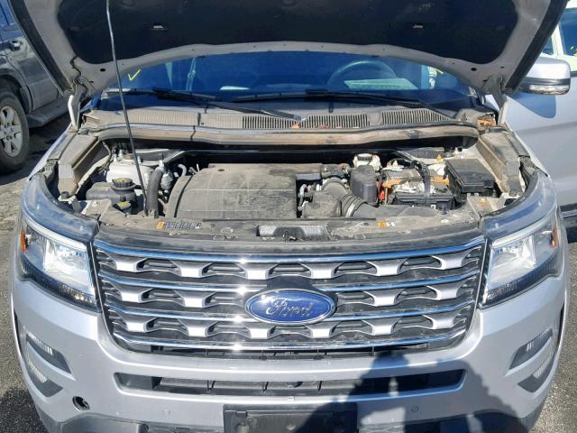 1FM5K8F89HGC23826 - 2017 FORD EXPLORER L SILVER photo 7