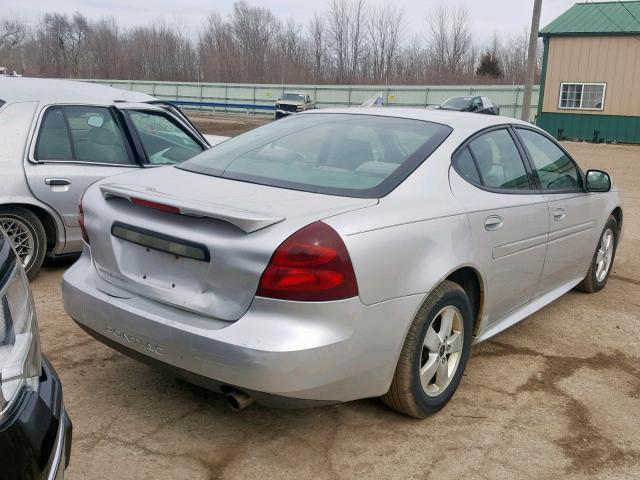 2G2WP522251182625 - 2005 PONTIAC GRAND PRIX SILVER photo 4