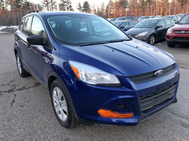 1FMCU0F70EUB52281 - 2014 FORD ESCAPE S BLUE photo 1