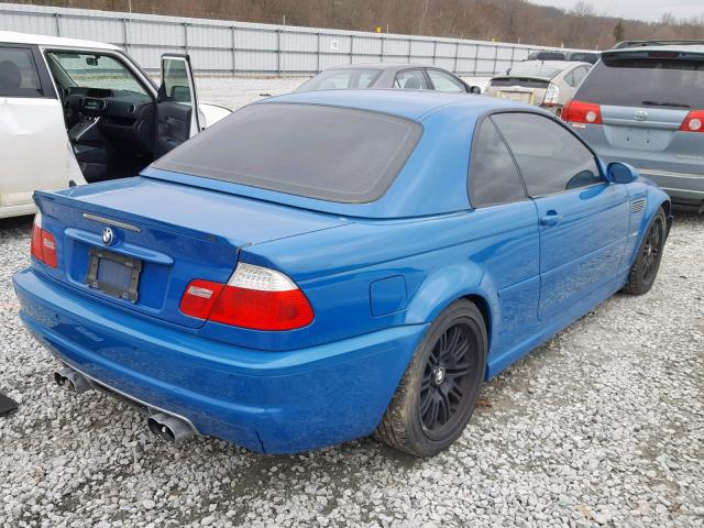 WBSBR93412EX22464 - 2002 BMW M3 BLUE photo 4