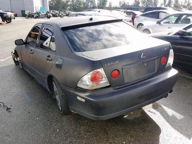 JTHBD182210002020 - 2001 LEXUS IS 300 BLACK photo 3