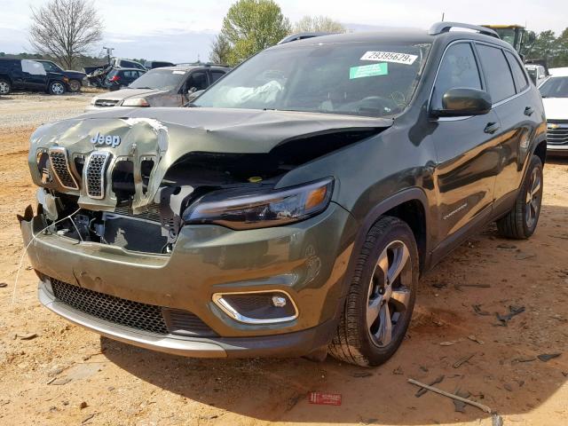 1C4PJLDB1KD183882 - 2019 JEEP CHEROKEE L GREEN photo 2