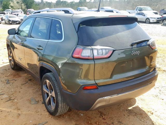 1C4PJLDB1KD183882 - 2019 JEEP CHEROKEE L GREEN photo 3