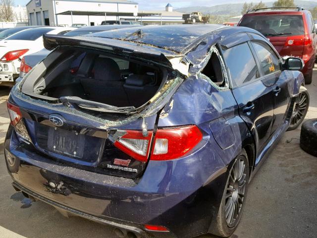 JF1GR8H69BL816143 - 2011 SUBARU IMPREZA WR BLUE photo 4