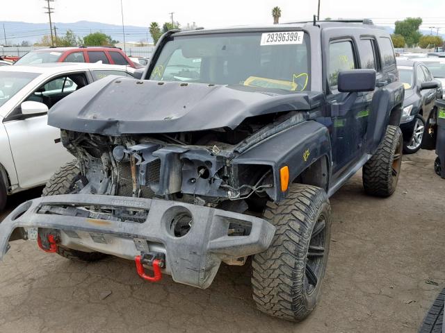 5GTEN13E888201087 - 2008 HUMMER H3 BLACK photo 2