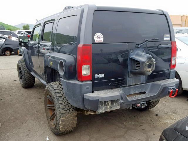 5GTEN13E888201087 - 2008 HUMMER H3 BLACK photo 3