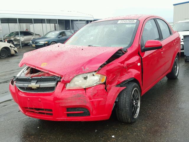 KL1TD56627B080398 - 2007 CHEVROLET AVEO BASE Qırmızı foto 2