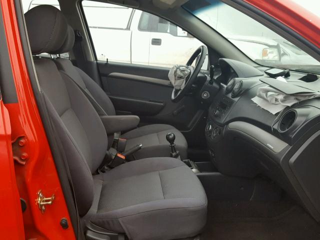 KL1TD56627B080398 - 2007 CHEVROLET AVEO BASE Qırmızı foto 5