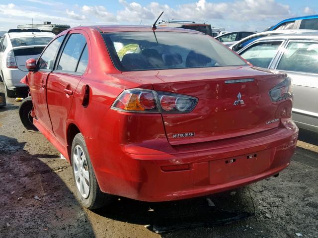 JA32U2FU4FU013305 - 2015 MITSUBISHI LANCER ES RED photo 3