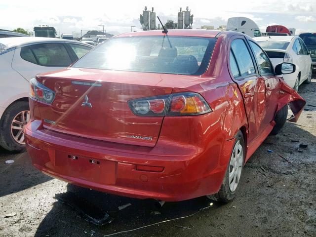 JA32U2FU4FU013305 - 2015 MITSUBISHI LANCER ES RED photo 4