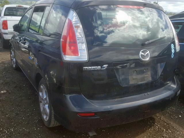 JM1CR293080309975 - 2008 MAZDA 5 BLACK photo 3