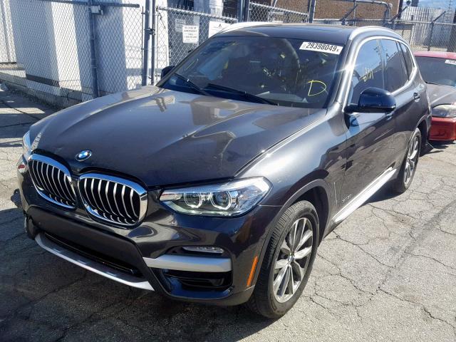 5UXTR9C58JLD66255 - 2018 BMW X3 XDRIVE3 BLACK photo 2