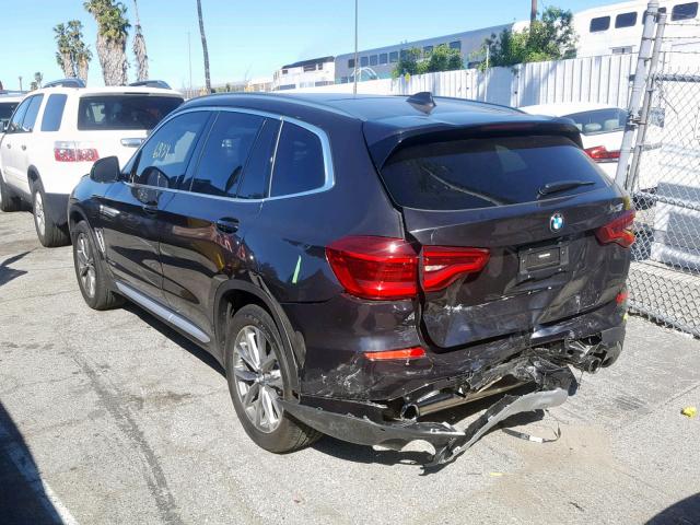 5UXTR9C58JLD66255 - 2018 BMW X3 XDRIVE3 BLACK photo 3