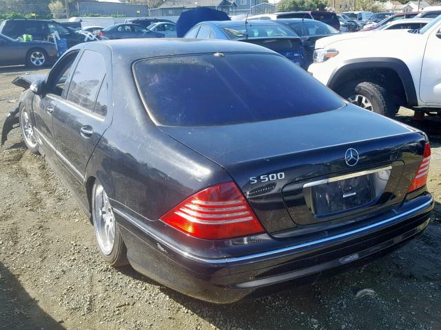 WDBNG75J26A472259 - 2006 MERCEDES-BENZ S 500 BLACK photo 3