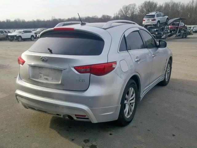 JN8AS1MW8AM856373 - 2010 INFINITI FX35 SILVER photo 4