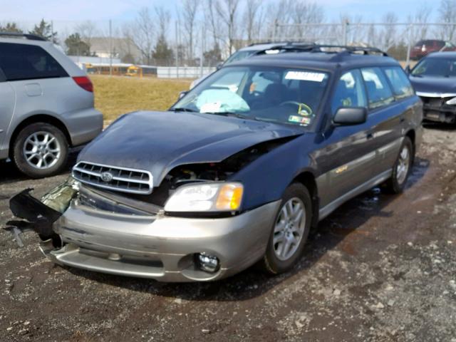 4S3BH6652Y7633030 - 2000 SUBARU LEGACY OUT BLUE photo 2