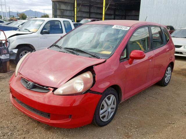 JHMGD37407S015253 - 2007 HONDA FIT RED photo 2