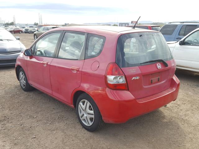 JHMGD37407S015253 - 2007 HONDA FIT RED photo 3