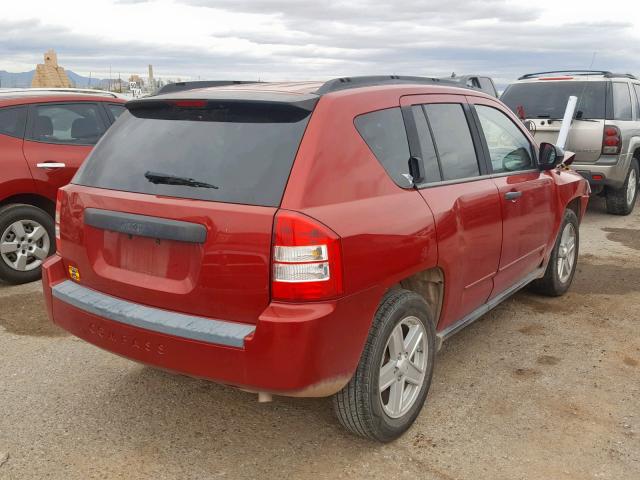 1J4FT47B39D139863 - 2009 JEEP COMPASS SP წითელი ფოტო 4