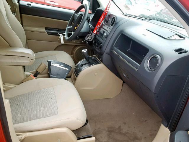 1J4FT47B39D139863 - 2009 JEEP COMPASS SP წითელი ფოტო 5