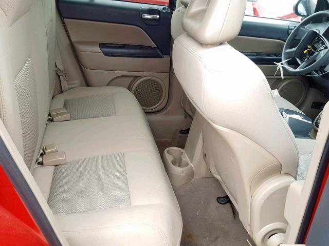 1J4FT47B39D139863 - 2009 JEEP COMPASS SP წითელი ფოტო 6