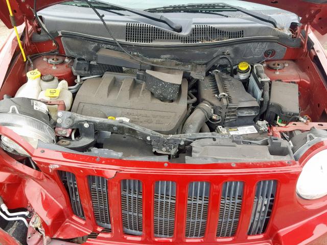 1J4FT47B39D139863 - 2009 JEEP COMPASS SP წითელი ფოტო 7
