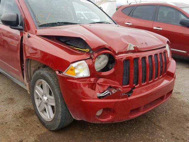 1J4FT47B39D139863 - 2009 JEEP COMPASS SP RED photo 9