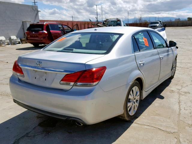 4T1BK3DB1BU394941 - 2011 TOYOTA AVALON BAS SILVER photo 4